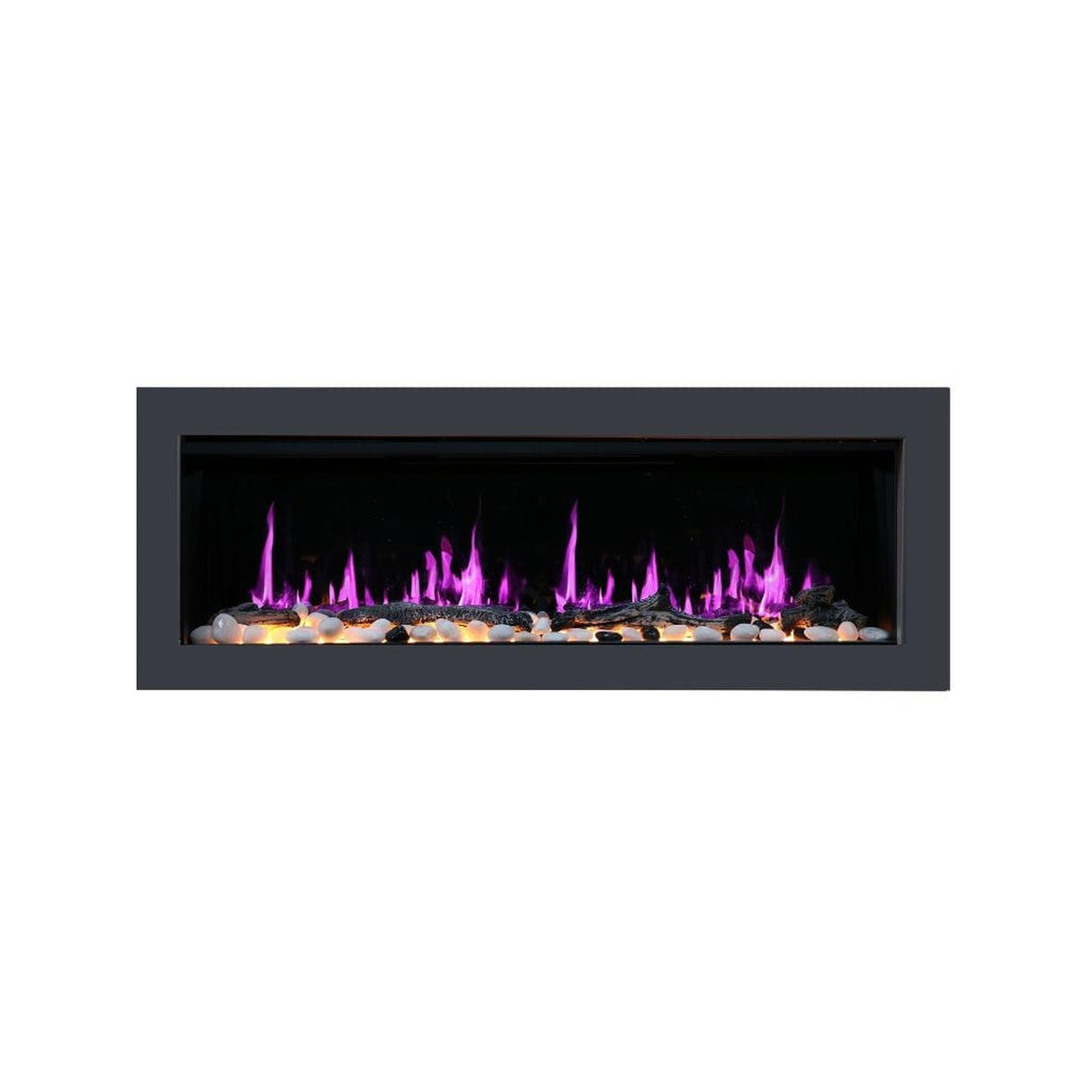 Litedeer 48" Latitude II Push-In Contemporary Smart Linear Vent-Free Built-In Electric Fireplace ZEF48X