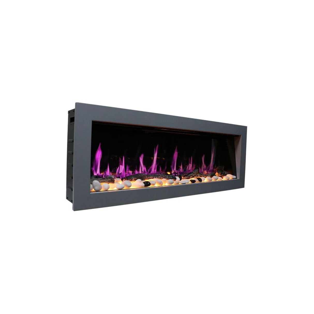 Litedeer 48" Latitude II Push-In Contemporary Smart Linear Vent-Free Built-In Electric Fireplace ZEF48X