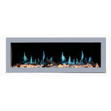 Litedeer Homes Gloria II 58" Smart Electric Fireplace with App Driftwood Log & River Rock ZEF58VS