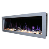 Litedeer Homes Gloria II 58" Smart Electric Fireplace with App Driftwood Log & River Rock ZEF58VS
