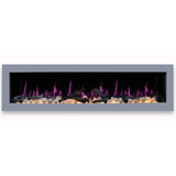 Litedeer Homes Gloria II 68" Smart Electric Fireplace with App Driftwood Log & River Rock ZEF68XS