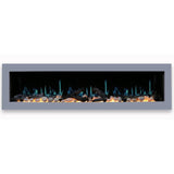 Litedeer Homes Gloria II 68" Smart Electric Fireplace with App Driftwood Log & River Rock ZEF68XS