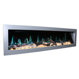 Litedeer Homes Gloria II 68" Smart Electric Fireplace with App Driftwood Log & River Rock ZEF68XS