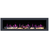 Litedeer Homes Latitude II 68" Smart Electric Fireplace with Multi-flame Style APP Driftwood Log & River Rock ZEF68X