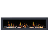 Litedeer Homes Latitude II 68" Smart Electric Fireplace with Multi-flame Style APP Driftwood Log & River Rock ZEF68X