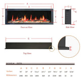 Litedeer Homes Gloria II 78" Smart Wall-Mounted Smart Electric Fireplace ZEF78VS
