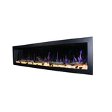 Litedeer Homes 78" Latitude II Push-In Contemporary Smart Linear Vent-Free Built-In Electric Fireplace ZEF78V