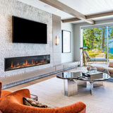 Litedeer Homes 78" Latitude II Push-In Contemporary Smart Linear Vent-Free Built-In Electric Fireplace ZEF78V