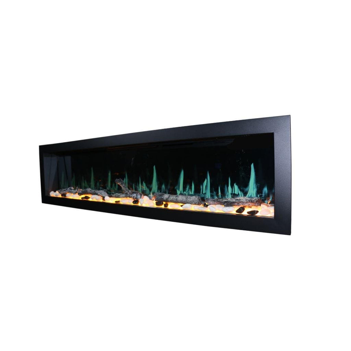 Litedeer Homes 78" Latitude II Push-In Contemporary Smart Linear Vent-Free Built-In Electric Fireplace ZEF78V