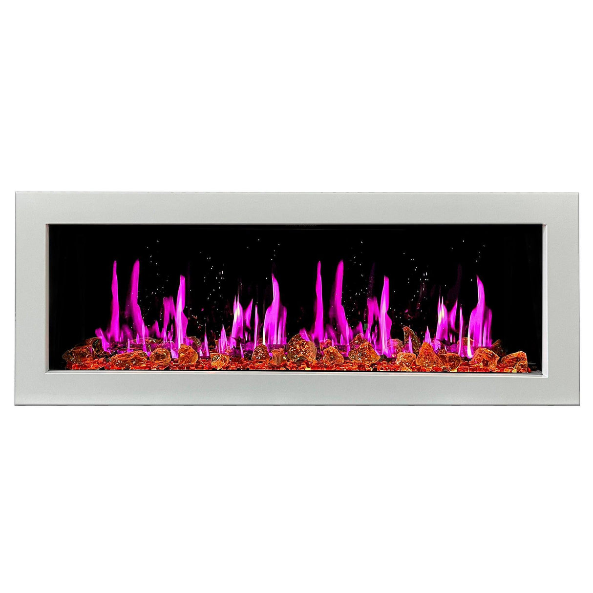 Litedeer Homes Gloria II 48" Smart Wall Mounted Electric Fireplace with App 5 Unique Flame ZEF48XAW