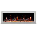 Litedeer Homes Gloria II 58" White Smart App Control Multi Flame Wall Mount Electric Fireplace ZEF58VW