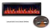 Litedeer Homes Gloria II 58" White Smart App Multi Flame Wall Mount Electric Fireplace With Reflective Amber Glass ZEF58VAW