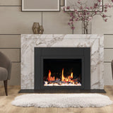 Litedeer Homes LiteStar 38" Black Smart Multi Flame Wall Mount Electric Fireplace Insert With Crushed Ice Rocks ZEF38VC-C