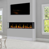 Litedeer Homes WarmCastle 50" 3-Side Smart Electric Fireplace With Amber Reflective Glass ZEF50TA