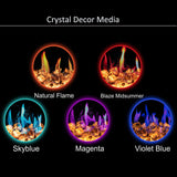 Litedeer Homes WarmCastle 72" Black 3-Side Smart Electric Fireplace With Amber Reflective Glass ZEF72TA