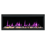 Litedeer Latitude 45" Smart Linear WiFi Enabled Vent-Free Built-In Electric Fireplace With Driftwood Log & River Rock ZEF45X