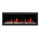 Litedeer Latitude 55" Smart Linear WiFi Enabled Vent-Free Built-In Electric Fireplace With Driftwood Log & River Rock ZEF55V