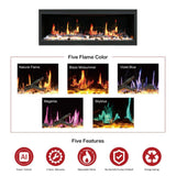 Litedeer Homes Latitude 65"  Ultra Slim Smart Built-In Electric Fireplace ZEF65X
