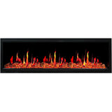 Litedeer Homes Latitude 65" Smart Built-in Electric Fireplace with Reflective Amber Glass ZEF65XA