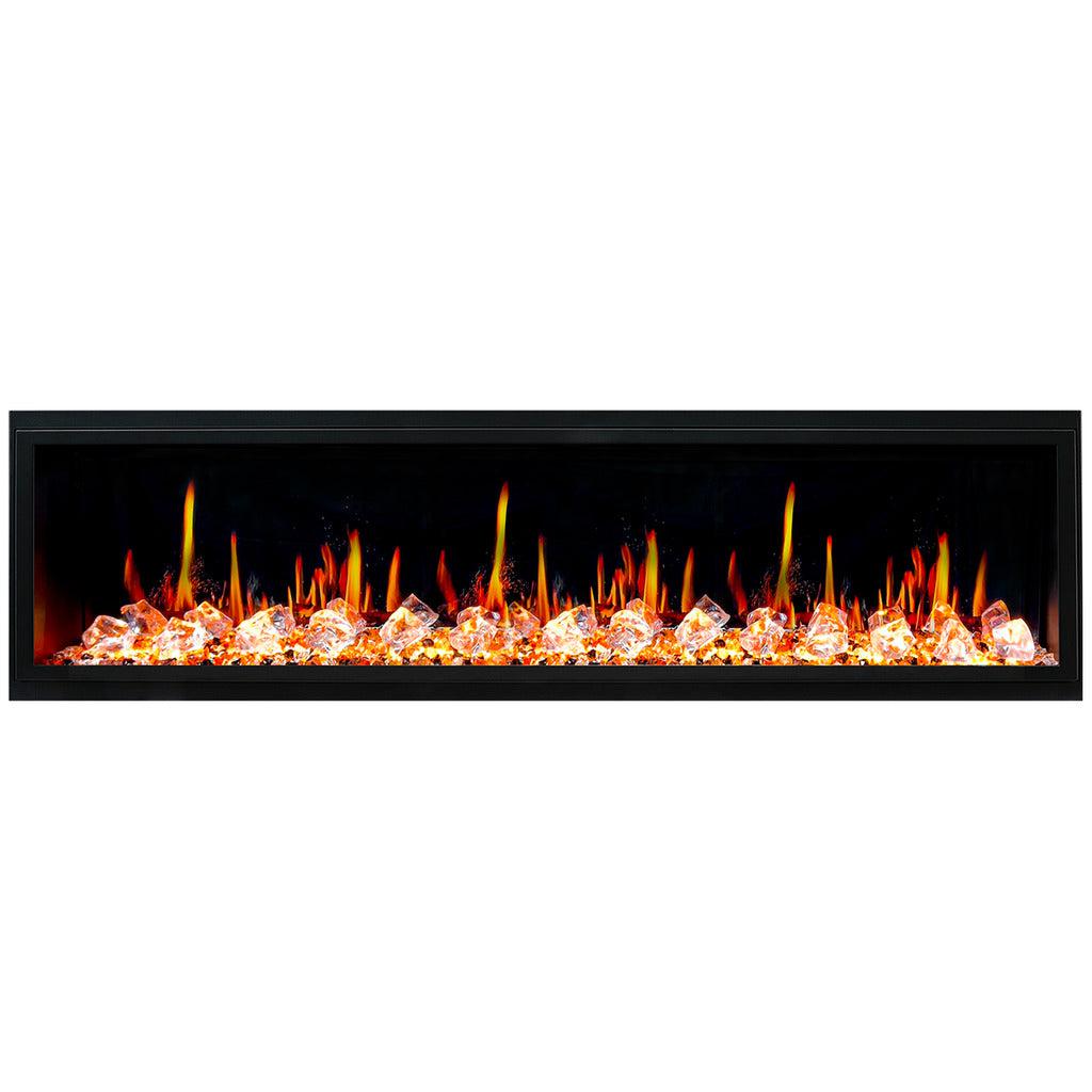 Litedeer Homes Latitude 75″ Smart Control Ultra‑Slim Built‑In Electric Fireplace ZEF75VC