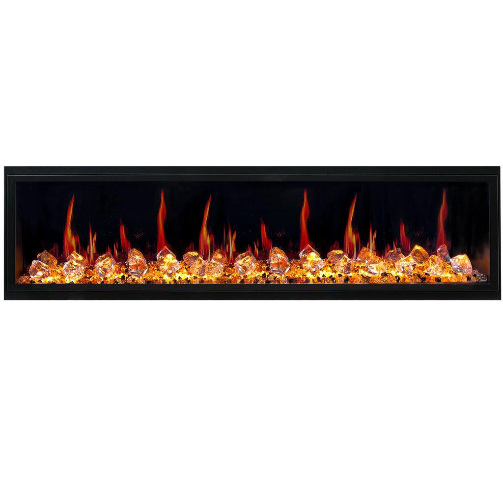 Litedeer Homes Latitude 75″ Smart Control Ultra‑Slim Built‑In Electric Fireplace ZEF75VC