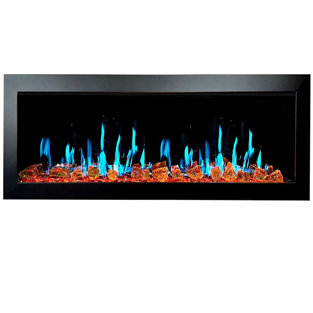 Litedeer Homes Latitude II 48" Smart Wall-Mounted Electric Fireplace with App Control & Crackling Sounds ZEF48XA