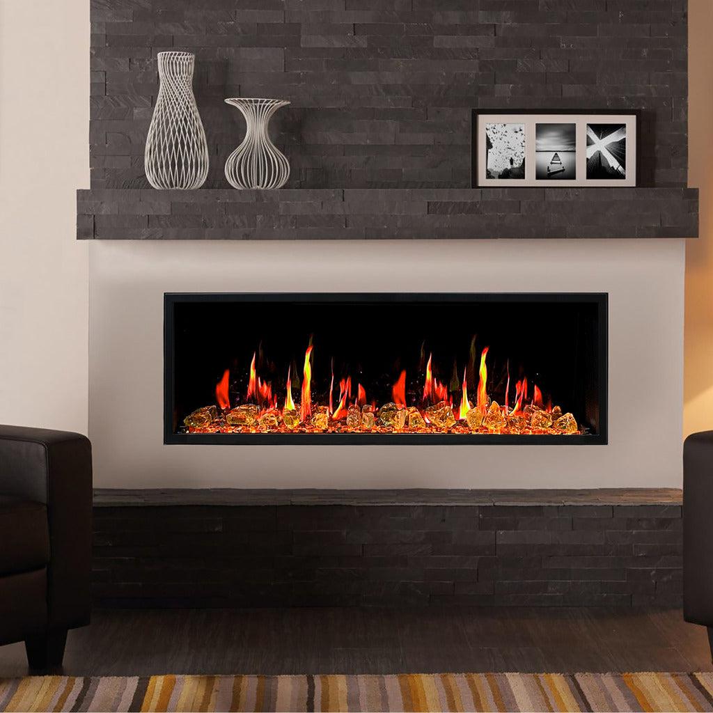 Litedeer Homes Latitude II 48" Smart Wall-Mounted Electric Fireplace with App Control & Crackling Sounds ZEF48XA