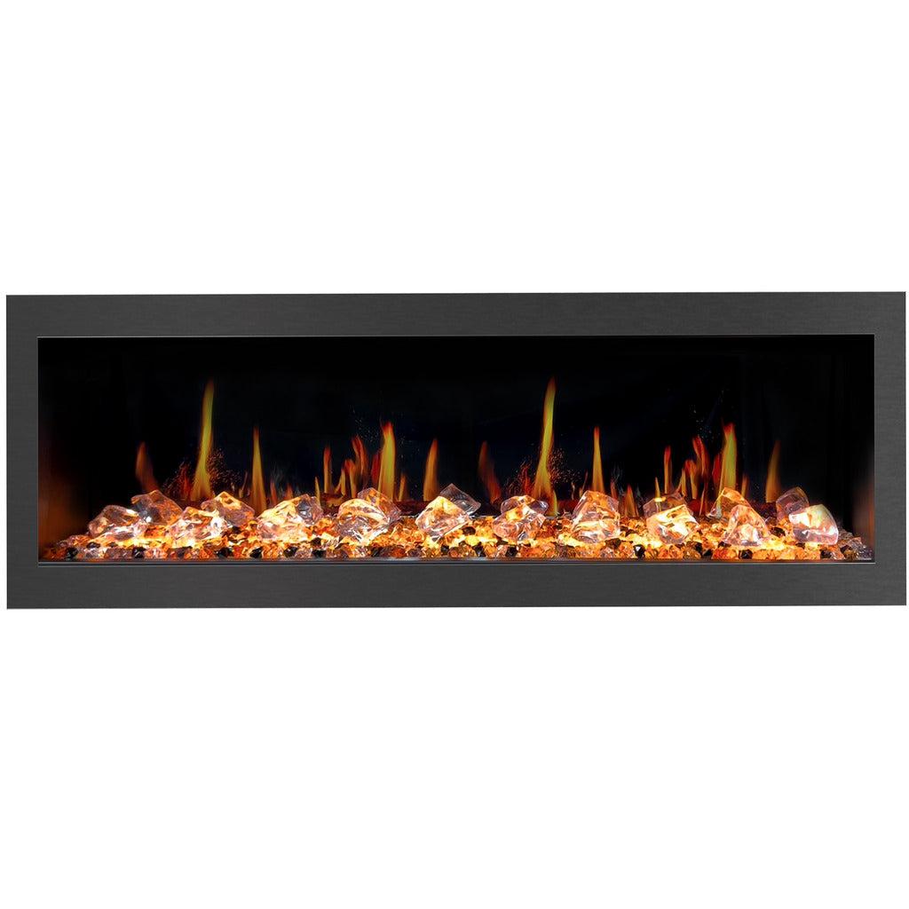 Litedeer Homes Latitude II 58" Wall Mount Smart Electric Fireplace with app Diamond-like Crystal ZEF58VC