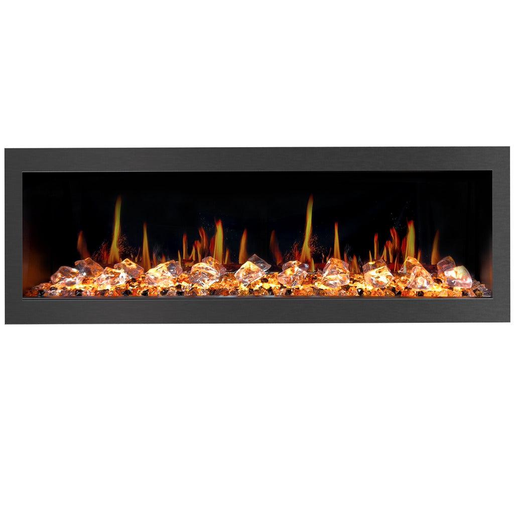 Litedeer Homes Latitude II 58" Wall Mount Smart Electric Fireplace with app Diamond-like Crystal ZEF58VC