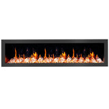 Litedeer Latitude II 78" Recess/Wall Mount Electric Fireplace with Crackling Sounds Multi-Flame, 5 Unique Colour ZEF78VC