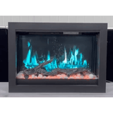Litedeer Homes LiteStar 38-in Smart Electric Fireplace Insert with App 5 Unique Flame Crackling Sounds Driftwood Logs & River Rocks ZEF38VC