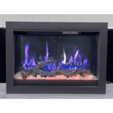 Litedeer Homes LiteStar 38-in Smart Electric Fireplace Insert with App 5 Unique Flame Crackling Sounds Driftwood Logs & River Rocks ZEF38VC