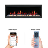 Litedeer Homes Gloria II 68" White Smart App Control Multi Flame Wall Mount Electric Fireplace ZEF68XW