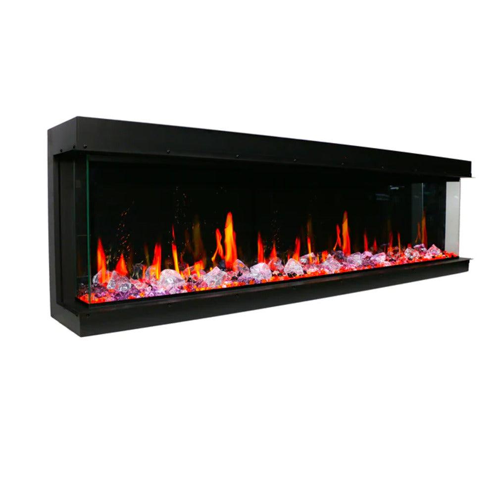 Litedeer Warmcastle 60" 3-Sided Vent-Free Smart WiFi-Enabled Electric Fireplace ZEF60T