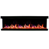 Litedeer Homes Warmcastle 72" 3-Sided Vent-Free Smart WiFi-Enabled Electric Fireplace ZEF72T