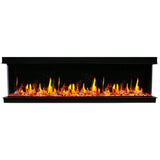 Litedeer Homes Warmcastle 72" 3-Sided Vent-Free Smart WiFi-Enabled Electric Fireplace ZEF72T