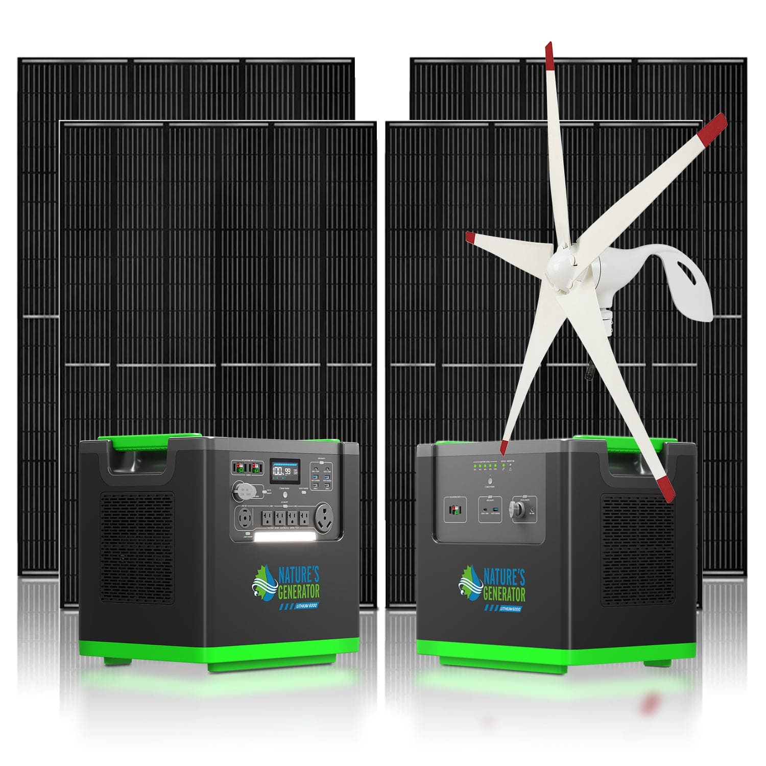 Lithium 6000 with 2x 410W Rigid Panel and Wind Turbine