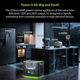 Nature's Generator Lithium 6000 with Solar Panels and Wind Turbine