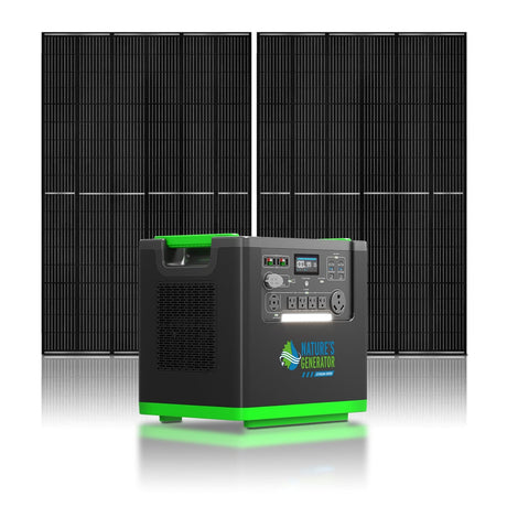 Lithium 6000 and 2x 200W Folding Solar Panel Hover Image