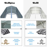 Chery Industrial 10'x20' Plus Upgraded Metal Garage Shed