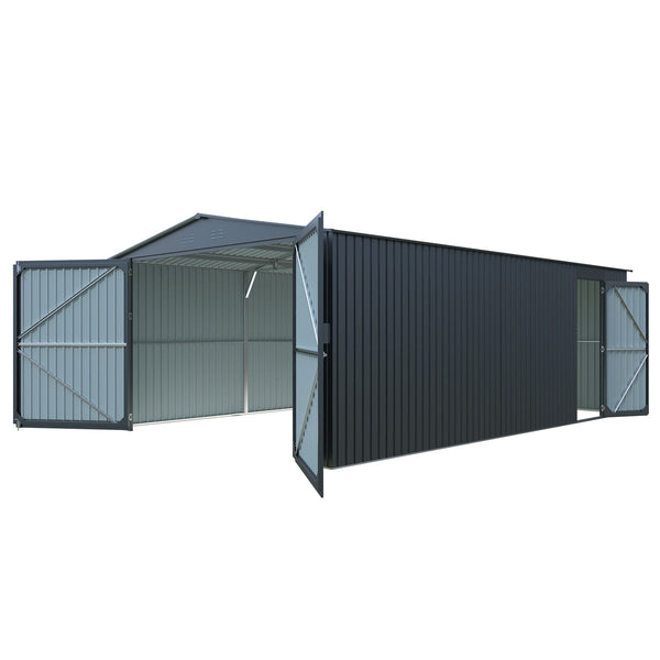 Chery Industrial 13'x20' Plus Upgraded Metal Garage Shed