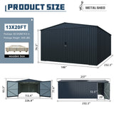 Chery Industrial 13'x20' Plus Upgraded Metal Garage Shed