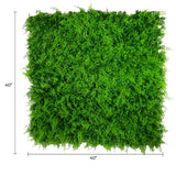 Designer Plants USA Lush Fern Artificial Green Wall 40" x 40" 11SQ FT Commercial Grade UV Resistant