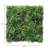 Designer Plants USA Luxury Country Fern Artificial Vertical Garden 40" x 40" 11SQ FT Commercial Grade UV Resistant