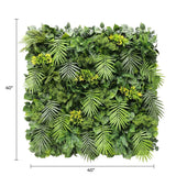 Designer Plants USA Luxury Flowering Hawaiian Sunrise Artificial Vertical Garden 40" x 40" 11SQ FT Commercial Grade UV Resistant