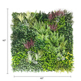 Designer Plants USA Luxury Urban Greenery Artificial Vertical Garden 40" x 40" 11SQ FT Commercial Grade UV Resistant