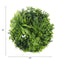 Designer Plants USA Luxury Artificial Green Plant Wall Circle 20" White Frame UV Resistant