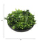 Designer Plants USA Luxury Artificial Green Plant Wall Circle 30" Black Frame UV Resistant