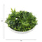 Designer Plants USA Luxury Artificial Green Plant Wall Circle 30" White Frame UV Resistant