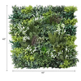 Designer Plants USA Garden of Eden 40"x40" Metal-Backed UV Fire-Resistant Green Wall